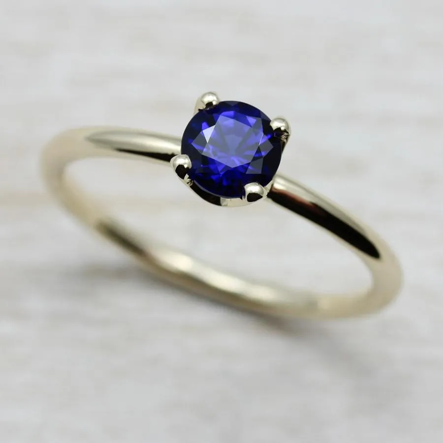 . Lab-grown Blue Sapphire