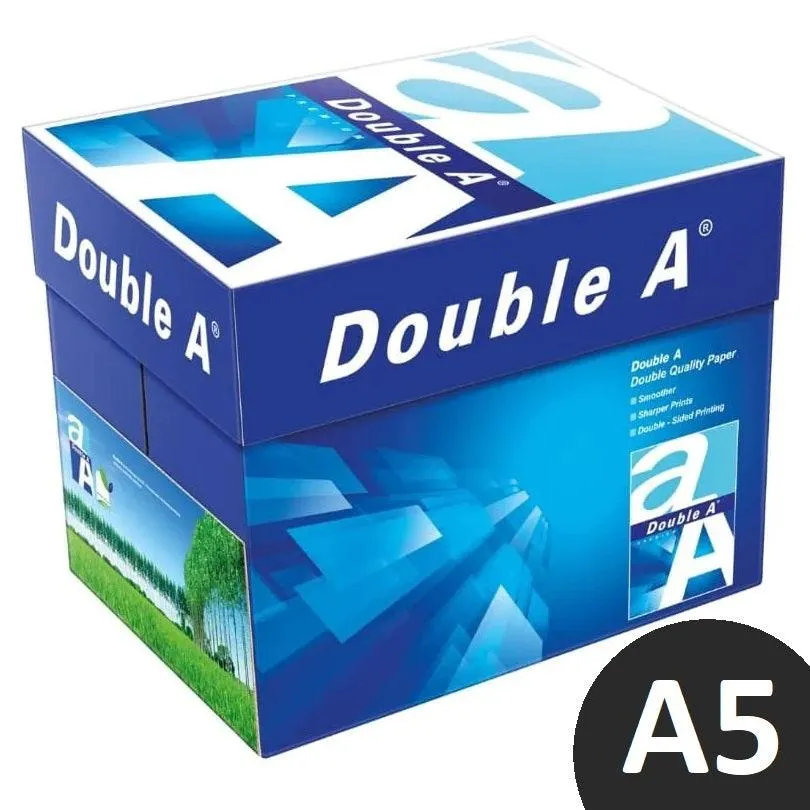 10 Packs Double A A5 Premium Copy Paper White 80GSM Smooth 500 Sheets