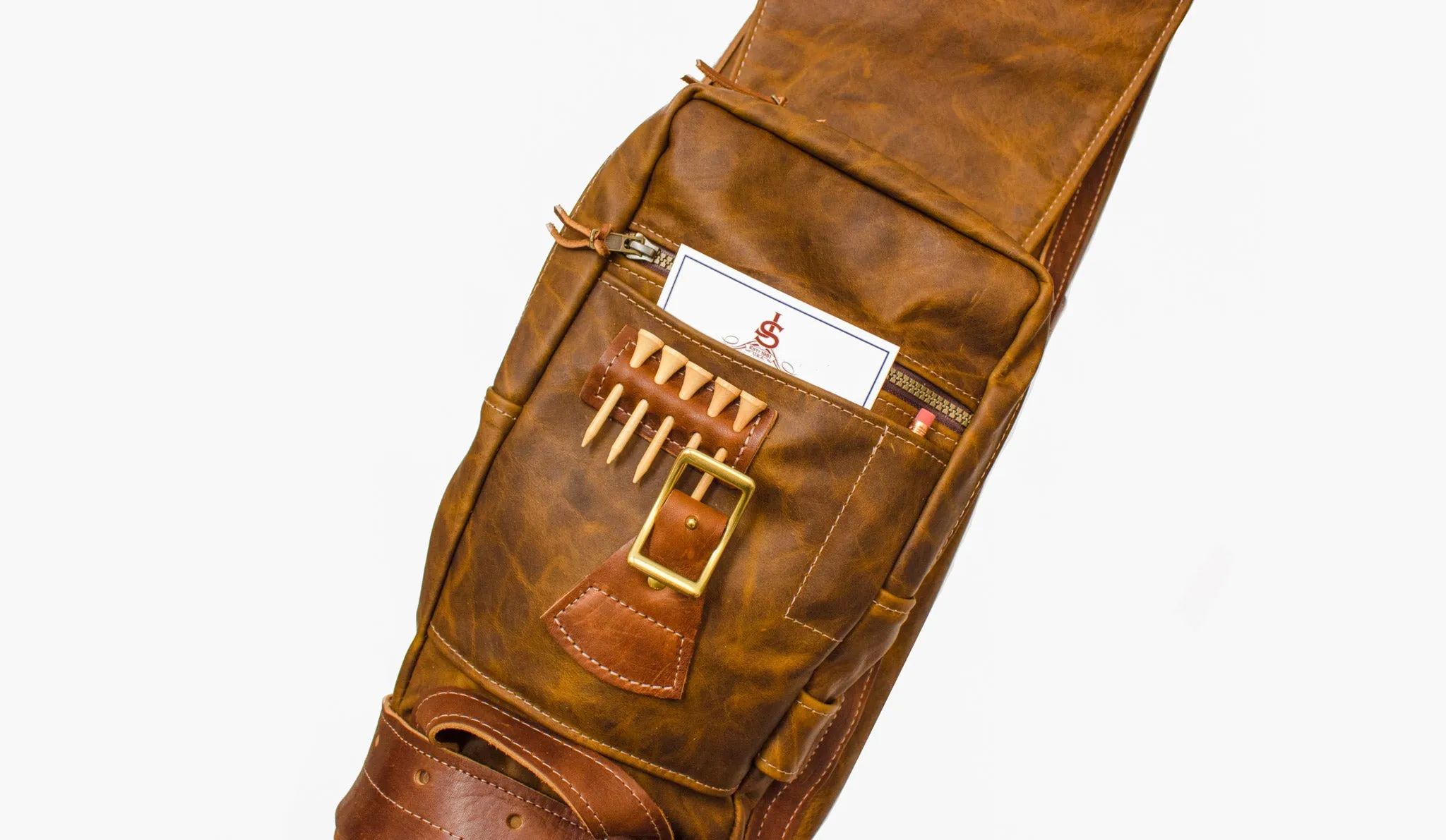 8 Premium Leather Sunday Style Golf Bag