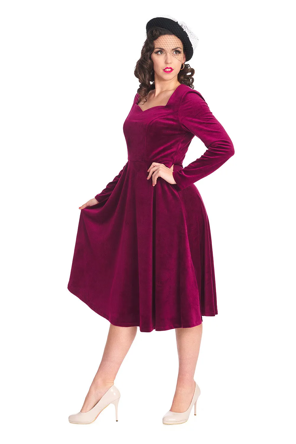 A ROYAL EVENING SWING DRESS