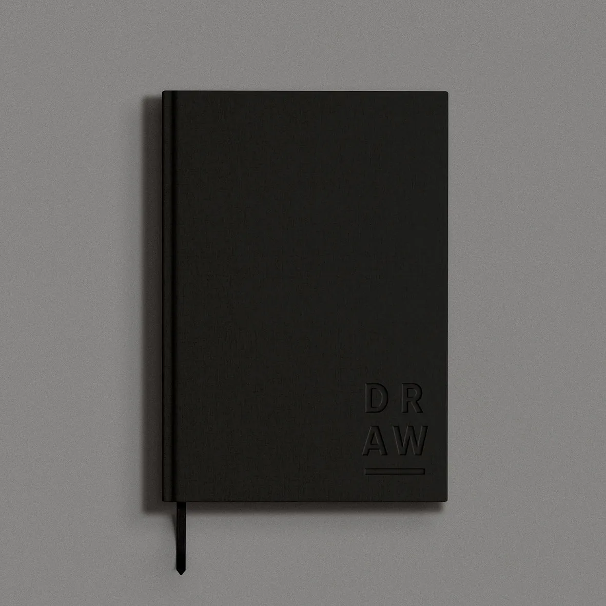 Blank Canvas Black A5 Plain Sketchbook - P21A