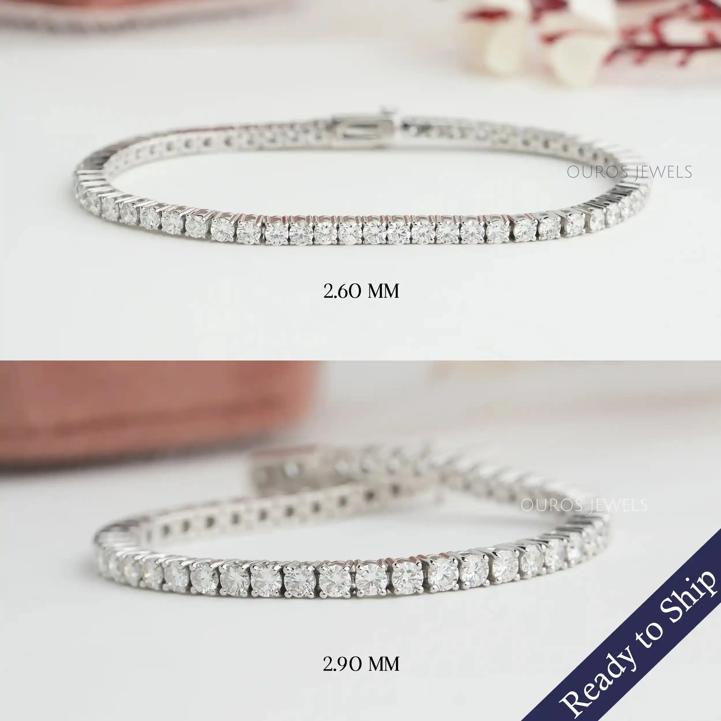 Brilliant Round Cut Eco Friendly Diamond Bracelet