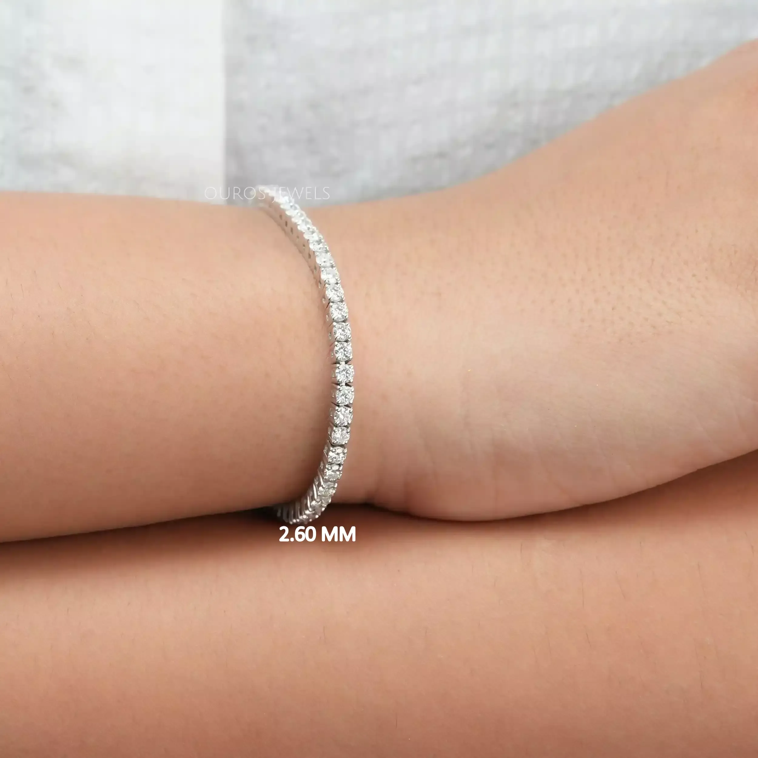 Brilliant Round Cut Eco Friendly Diamond Bracelet