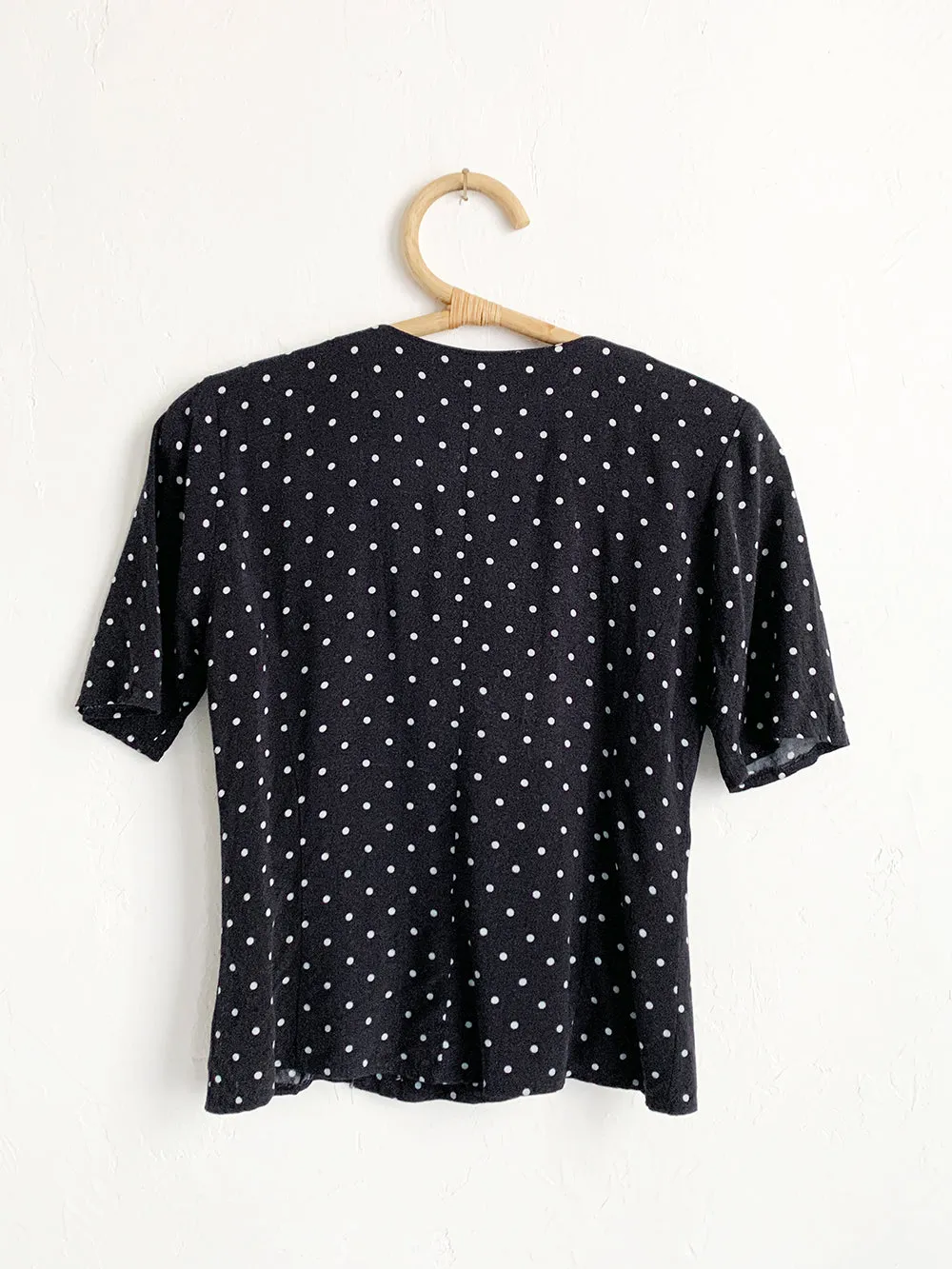 CD Polka Dot Rayon Double Button Blouse