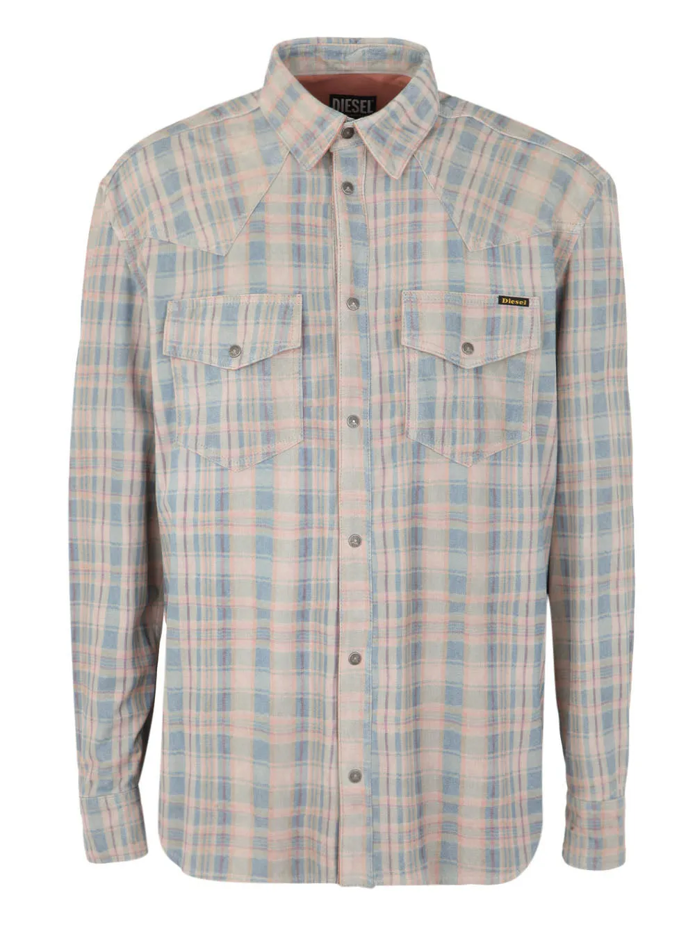 Diesel L-Five Checked Leather Shirt