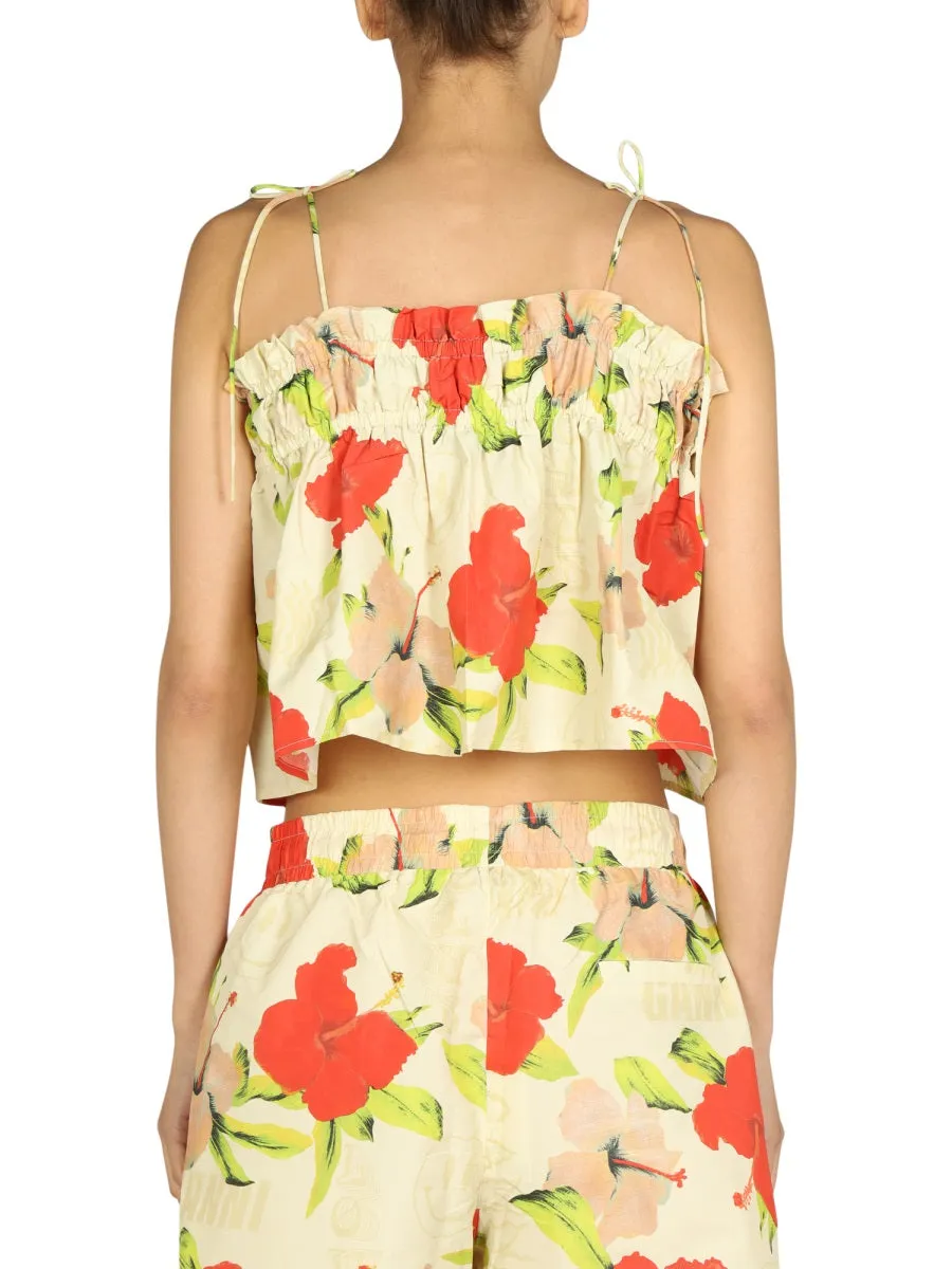 Ganni Floral Printed Camisole