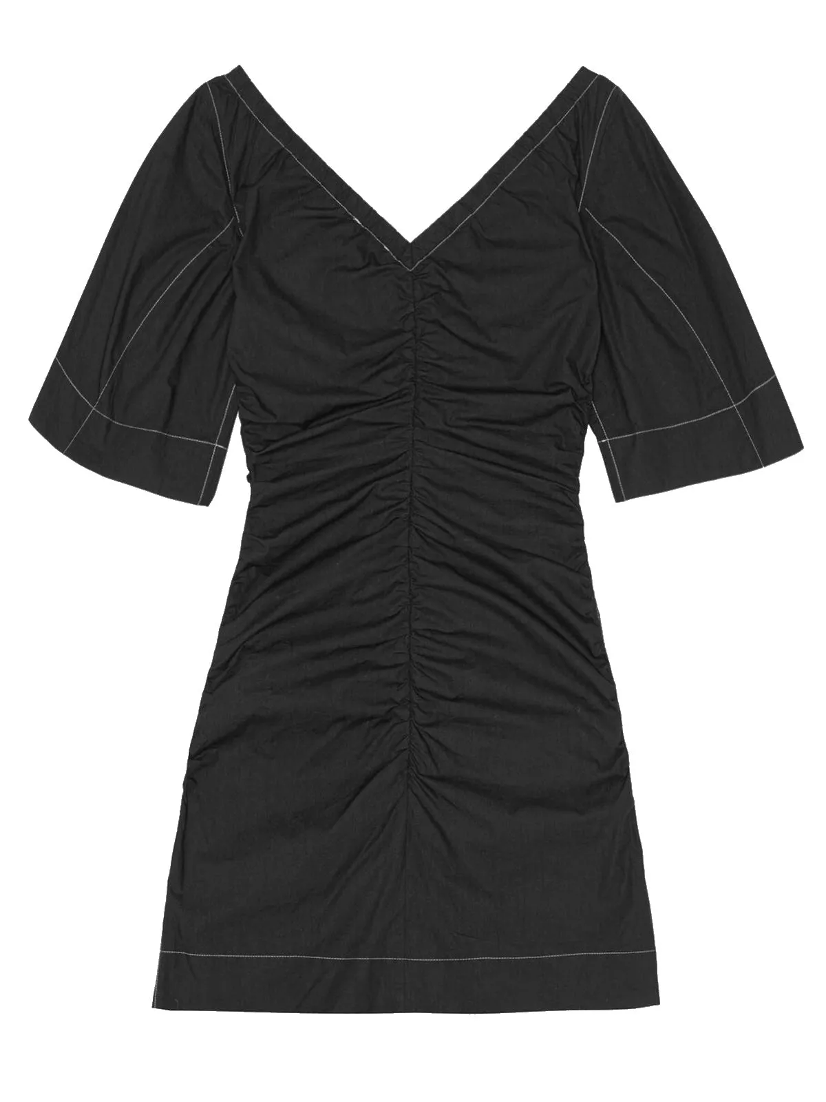 Ganni Ruched Mini Dress