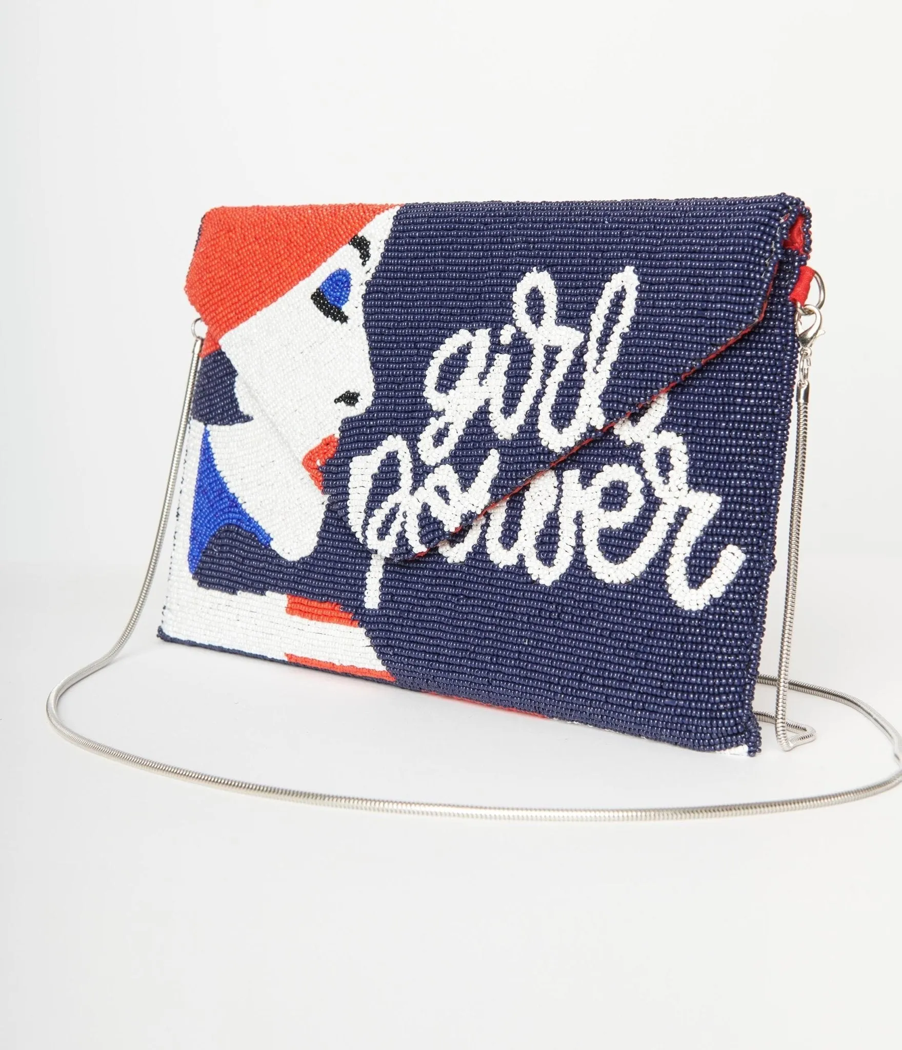 Girl Power Beaded Clutch