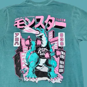 Godzilla 808: Pink on Teal, Comfort Fit