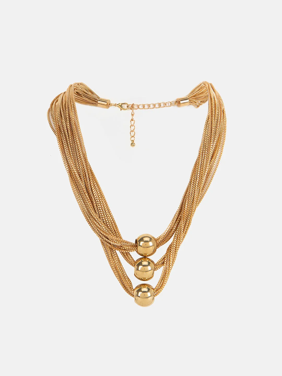 Gold Multi Layered Chain Necklace