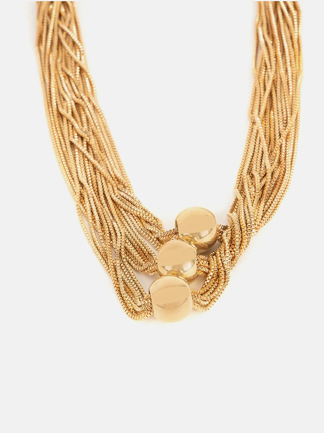 Gold Multi Layered Chain Necklace