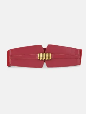 Gold Textured Buckle Belt