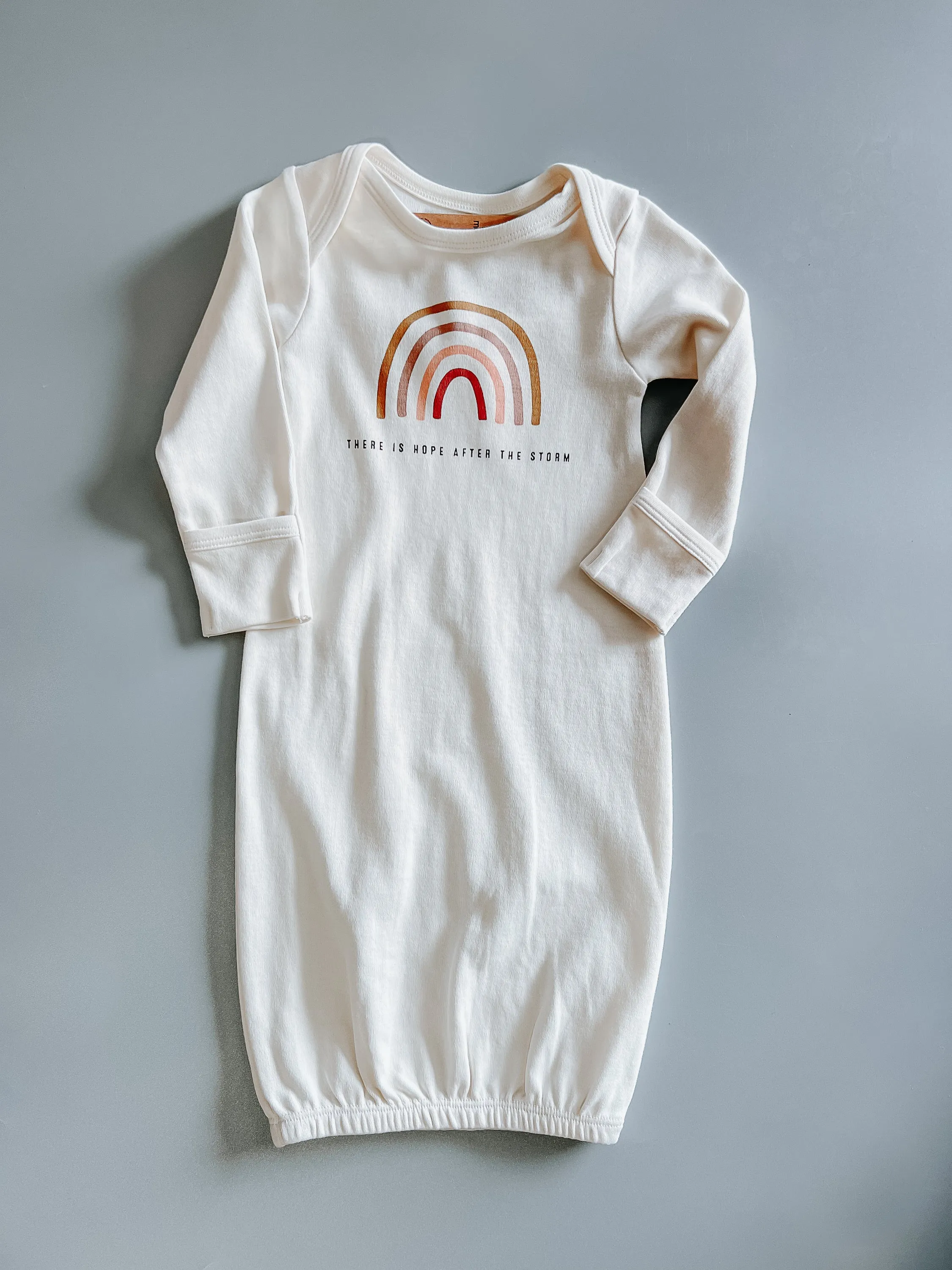 GOTS Certified Organic Cotton Gown + Hat Sets - Inspirational Sayings