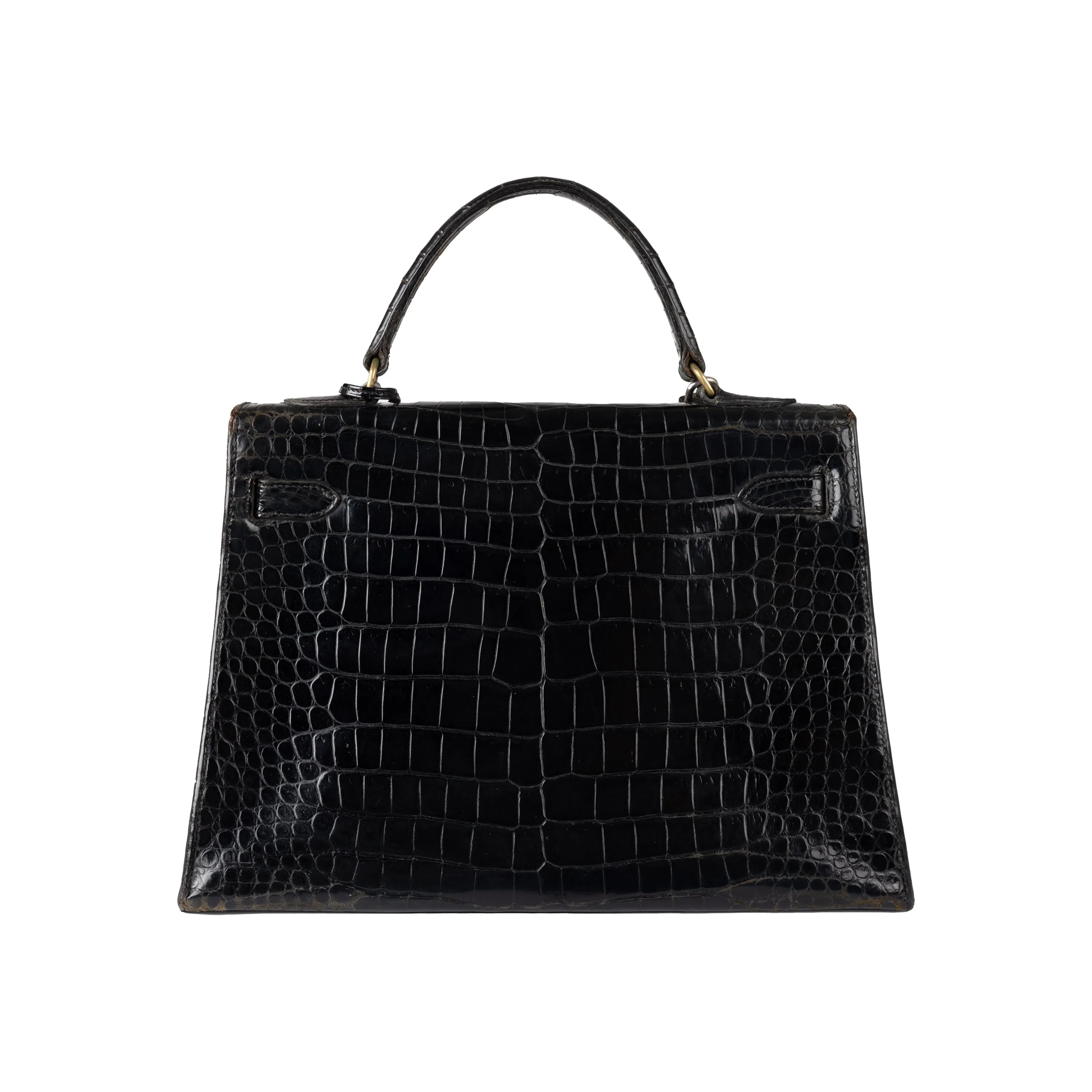 Hermès Lisse Crocodile Kelly 32 Retourne Handbag - '60s