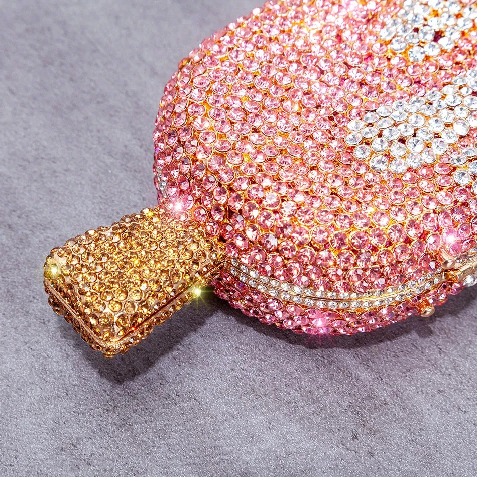 Ice Cream Shaped Rhinestone Clutch