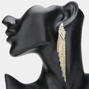 iLLASPARKZ Rhinestone Fringe Dangle Evening Earrings