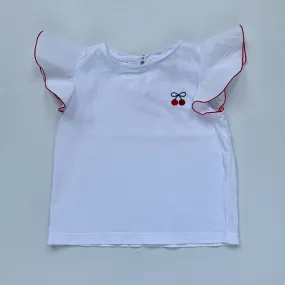 Jacadi White Top With Cherry Motif: 3 Years