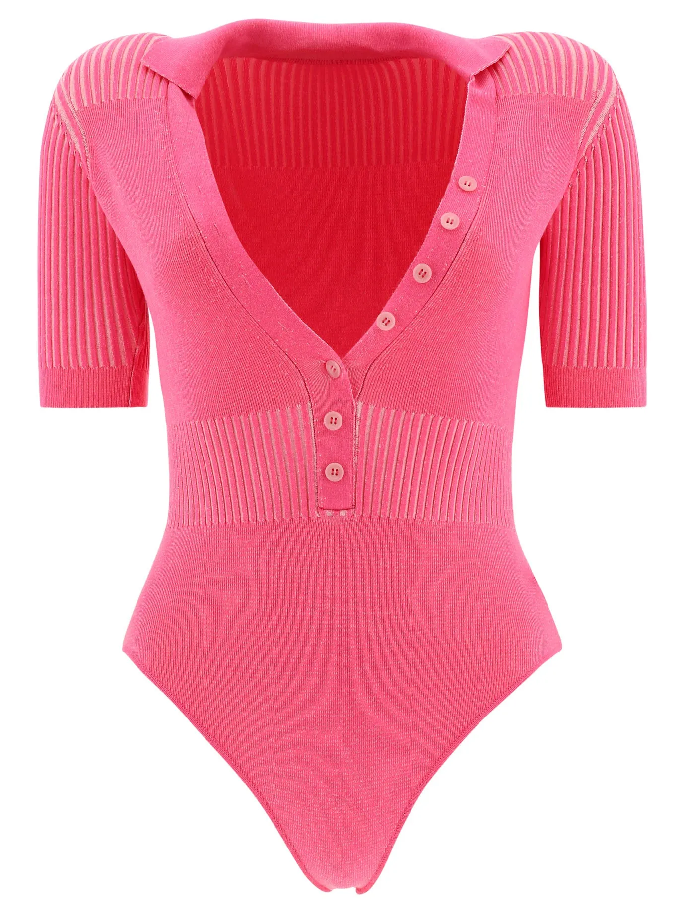 Jacquemus V-Neck Buttoned Knitted Bodysuit