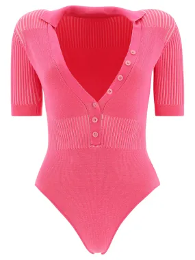 Jacquemus V-Neck Buttoned Knitted Bodysuit