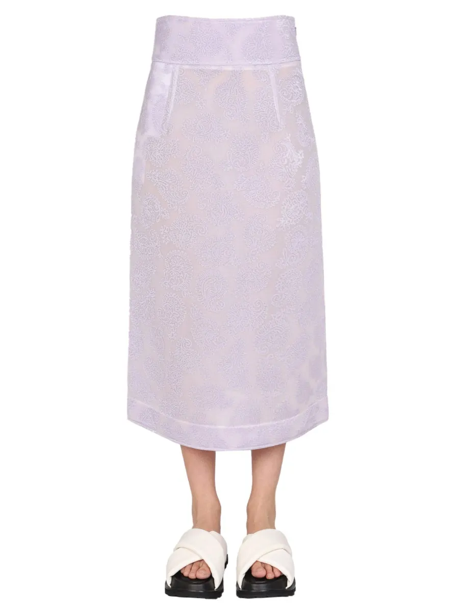 Jil Sander Jacquard Midi Skirt