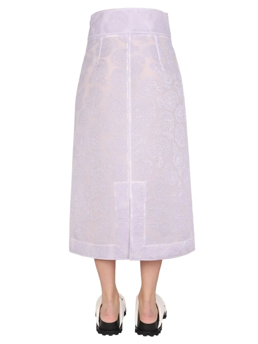 Jil Sander Jacquard Midi Skirt