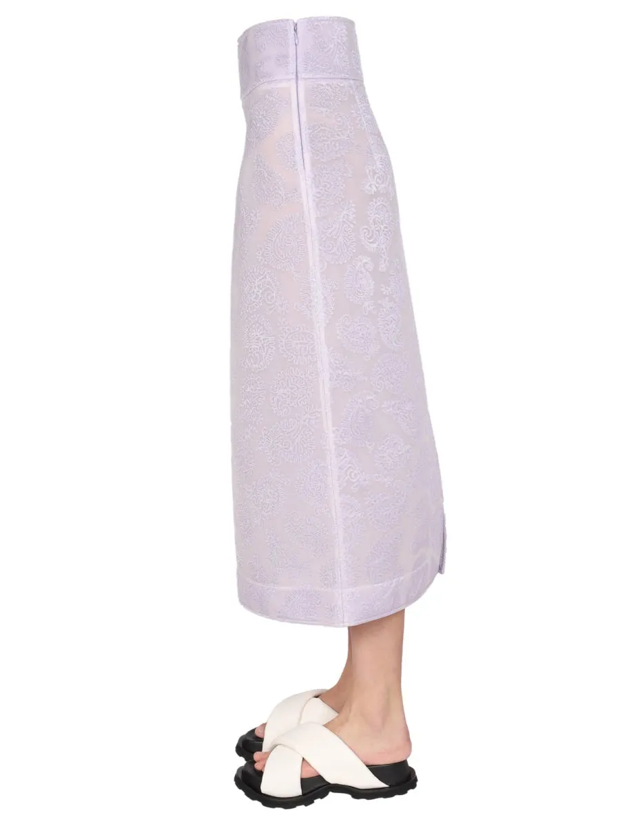 Jil Sander Jacquard Midi Skirt