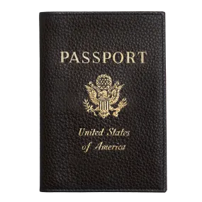 Le Foulonné Passport cover Black - Leather