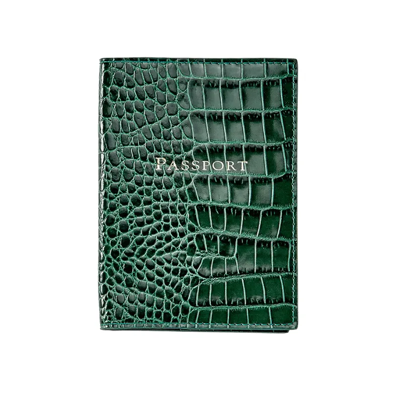 Leather Passport Holder - Traditional, Goatskin and Crocodile