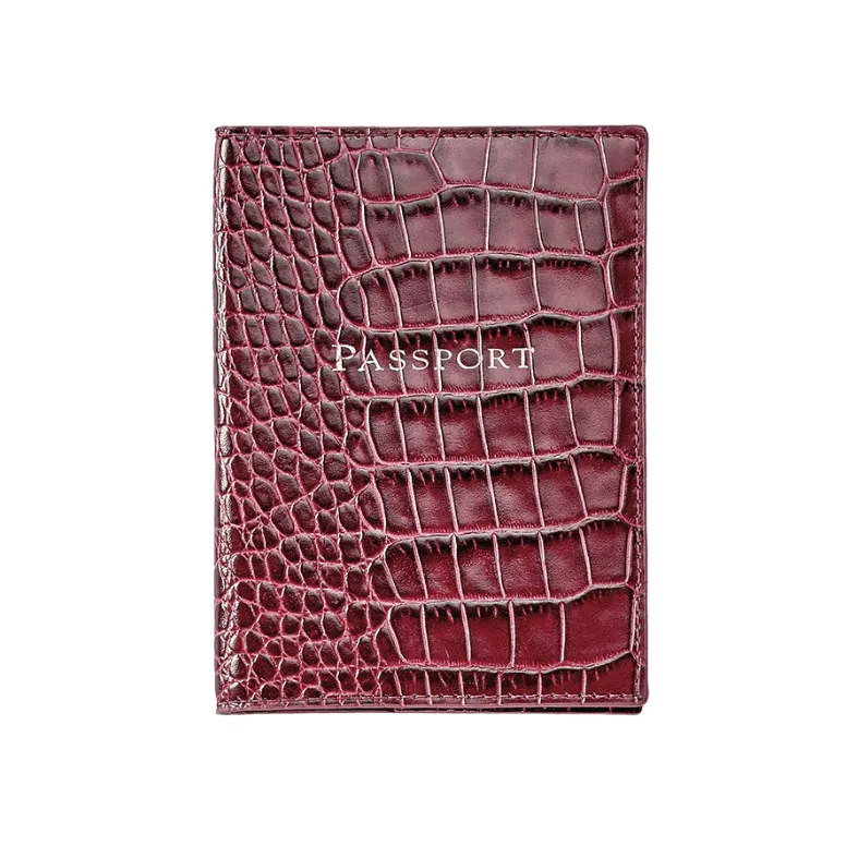 Leather Passport Holder - Traditional, Goatskin and Crocodile