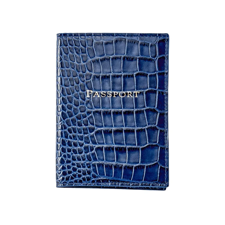 Leather Passport Holder - Traditional, Goatskin and Crocodile