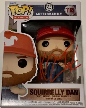 Letterkenny K. Trevor Wilson Autographed Squirrelly Dan Funko Pop Vinyl Figure (Red Ink)