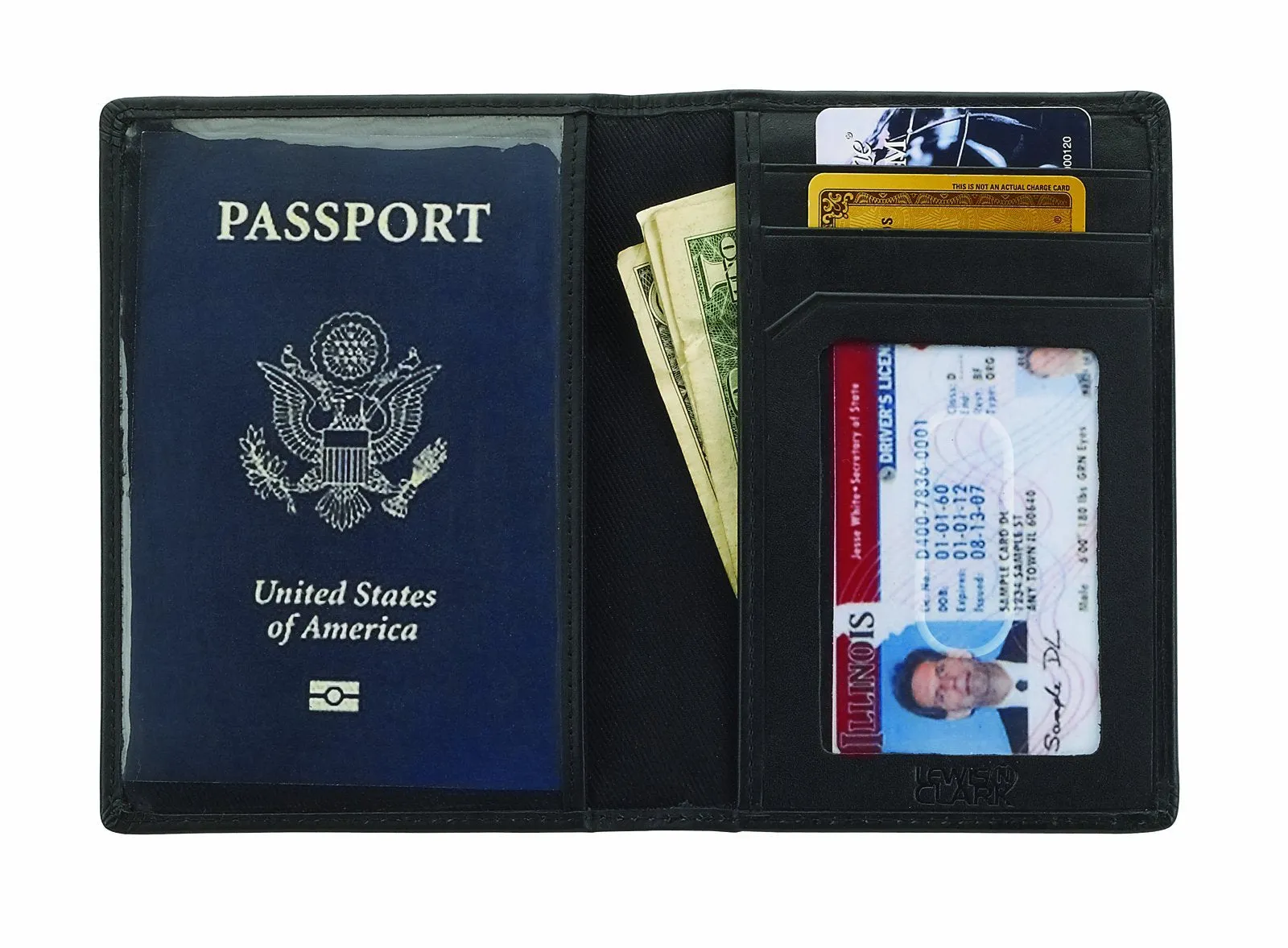 Lewis N. Clark RFID-Blocking Leather Passport Wallet