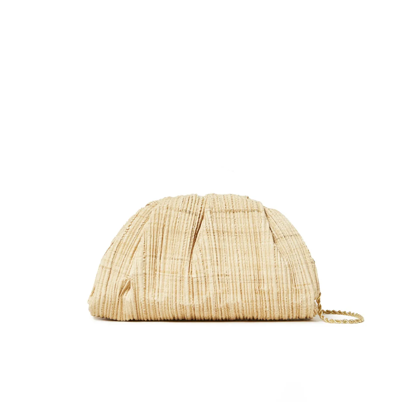 Loeffler Randall Bailey Pleated Clutch, Natural