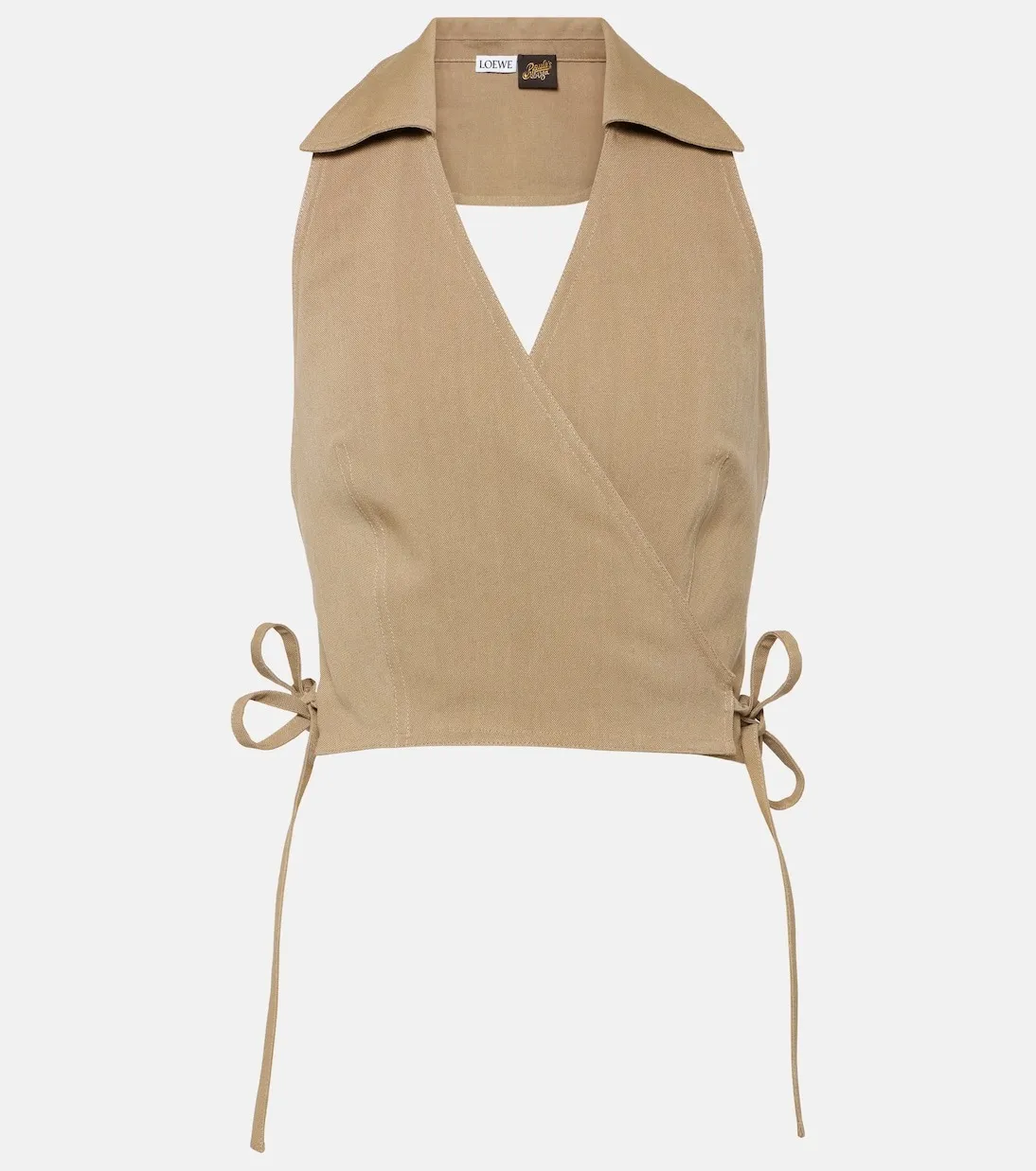 LOEWE  |Wrap top in viscose and linen