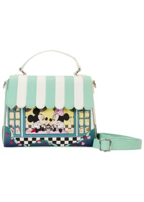 Loungefly Disney Mickey and Minnie Date Night Diner Crossbody Bag Multi