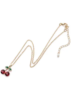 Love Vintage Cherry 50's Necklace Red