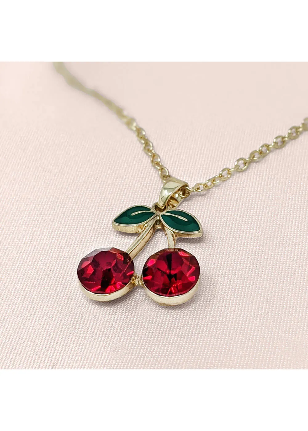 Love Vintage Cherry 50's Necklace Red