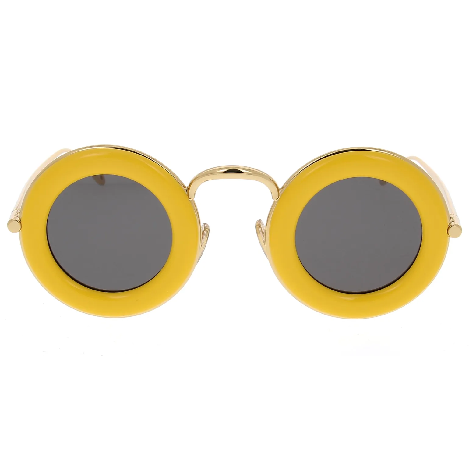 LW40084U ROUND SUNGLASSES - YELLOW