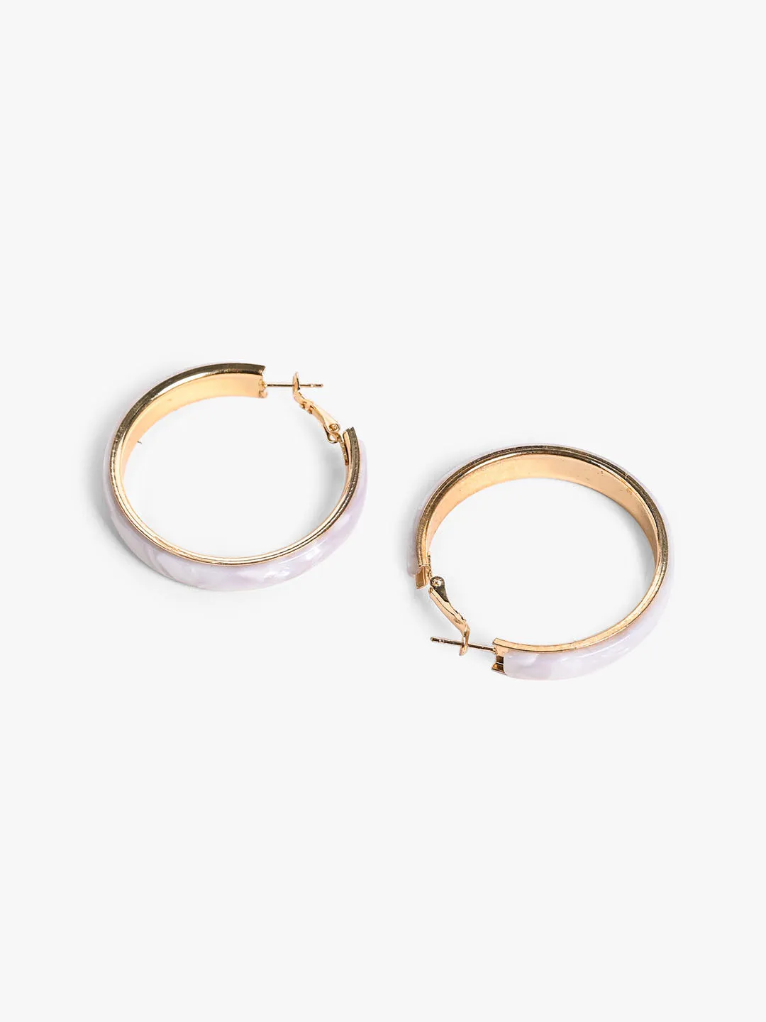 Marbel Textured Hoop Earrings