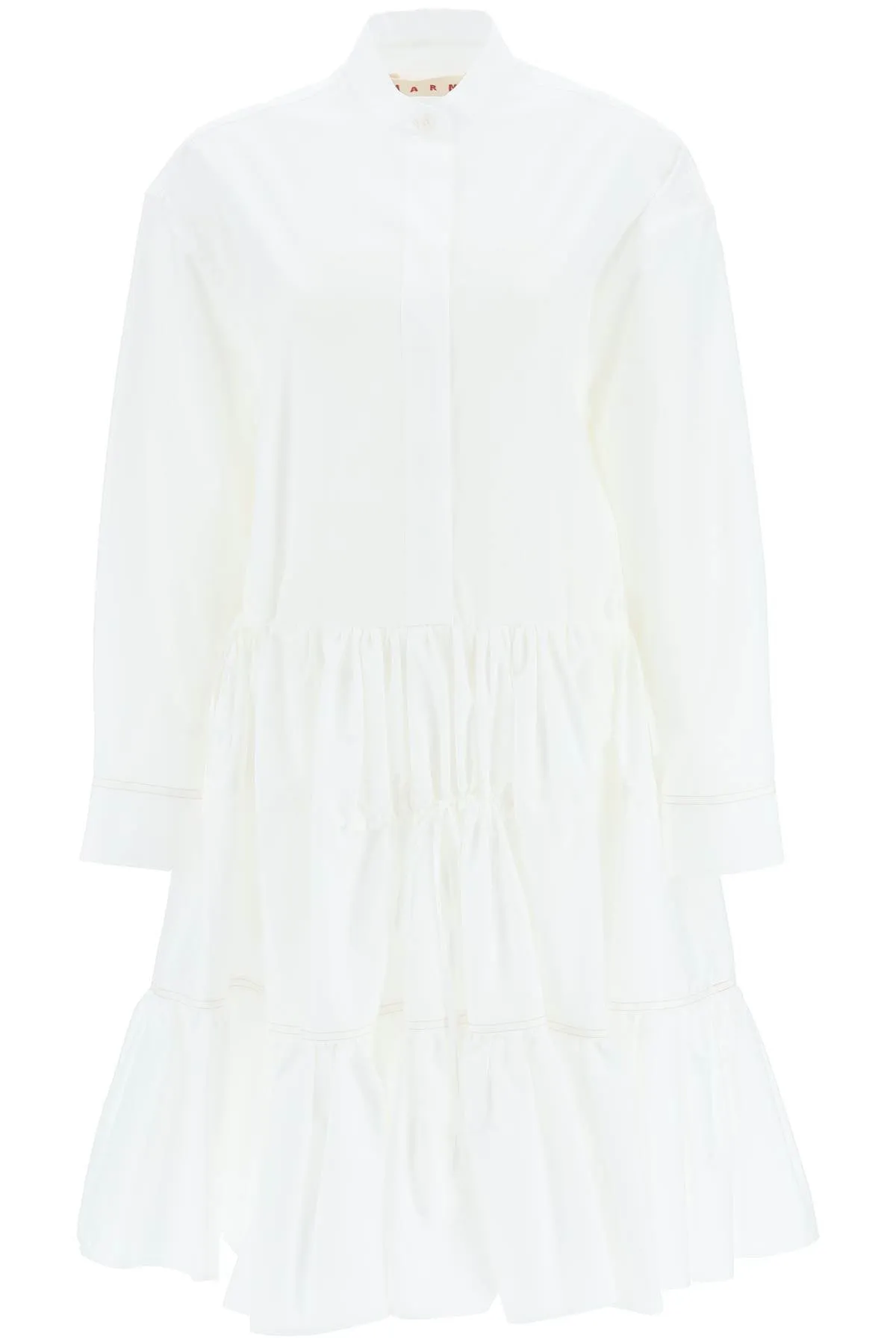 Marni Chemisier Drawstring Waist Dress