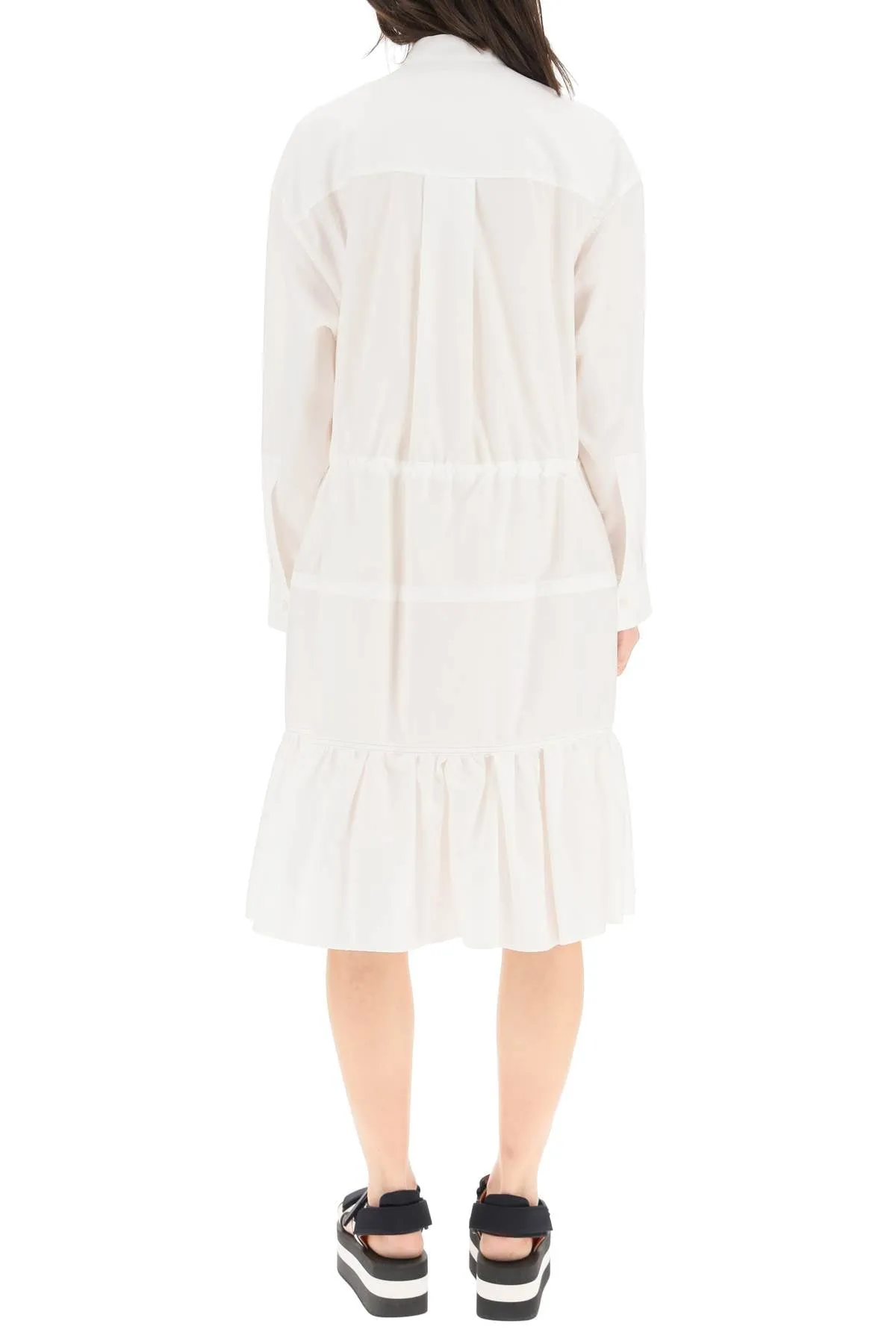 Marni Chemisier Drawstring Waist Dress