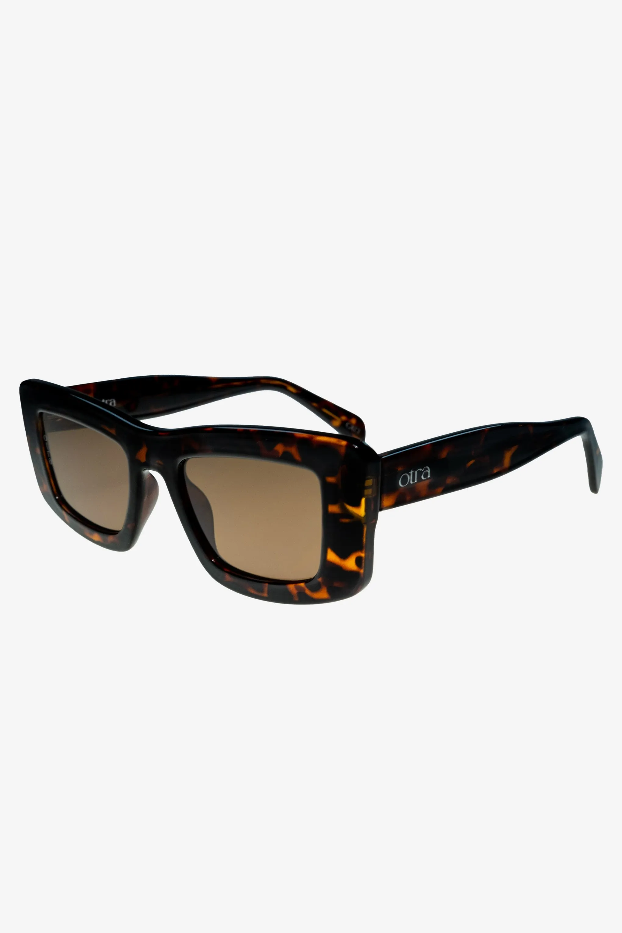 Marsha | Otra Tortoiseshell Thick Cat Eye Brown Tinted Sunglasses