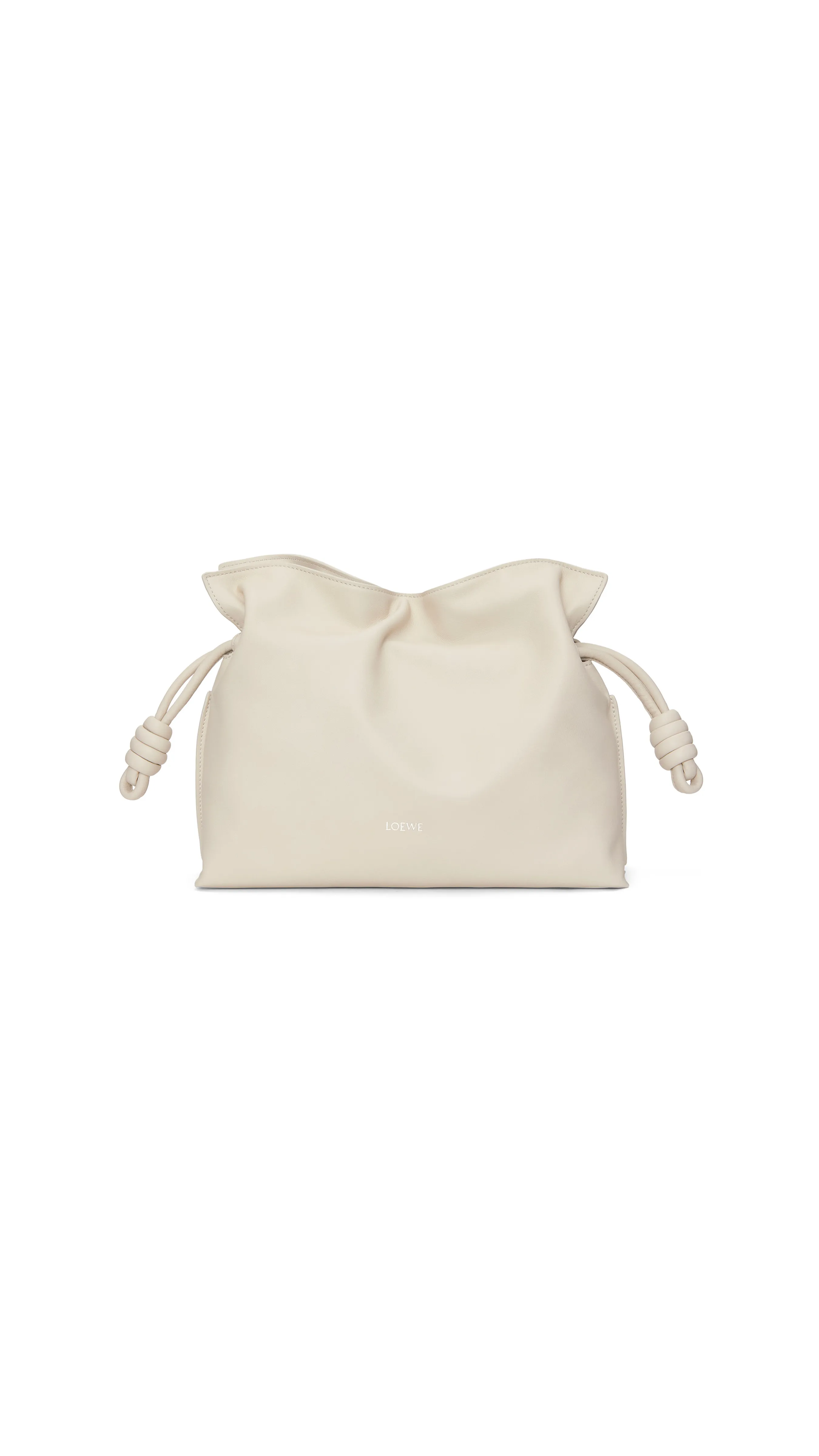 Medium Flamenco Clutch in Nappa Calfskin - Sea Salt