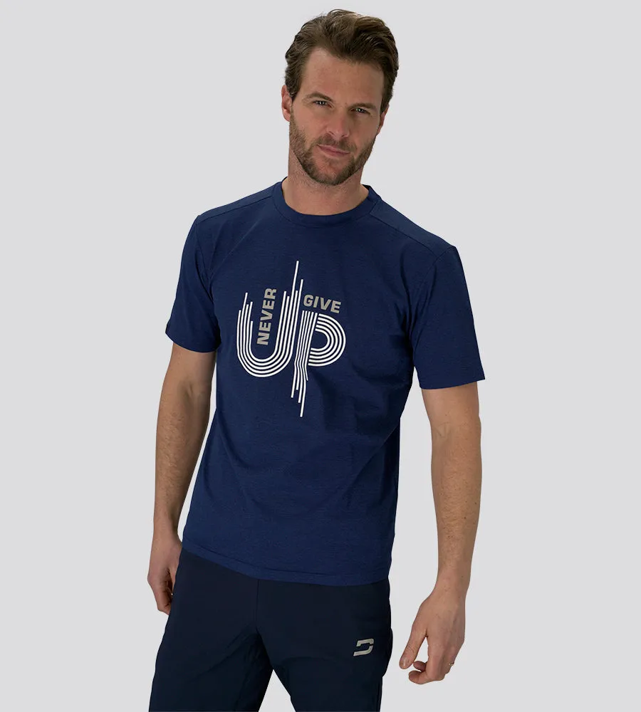 MEN'S NEVER GIVE UP T-SHIRT - NAVY