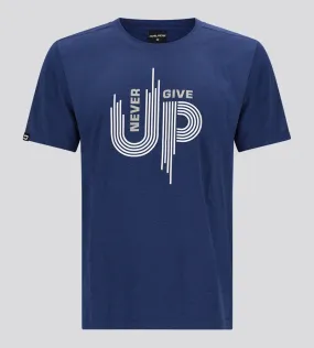 MEN'S NEVER GIVE UP T-SHIRT - NAVY