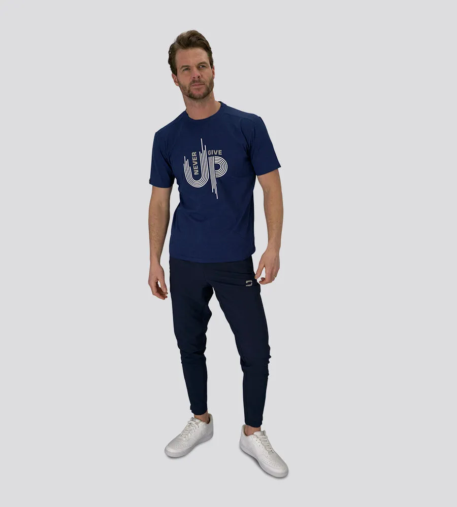 MEN'S NEVER GIVE UP T-SHIRT - NAVY