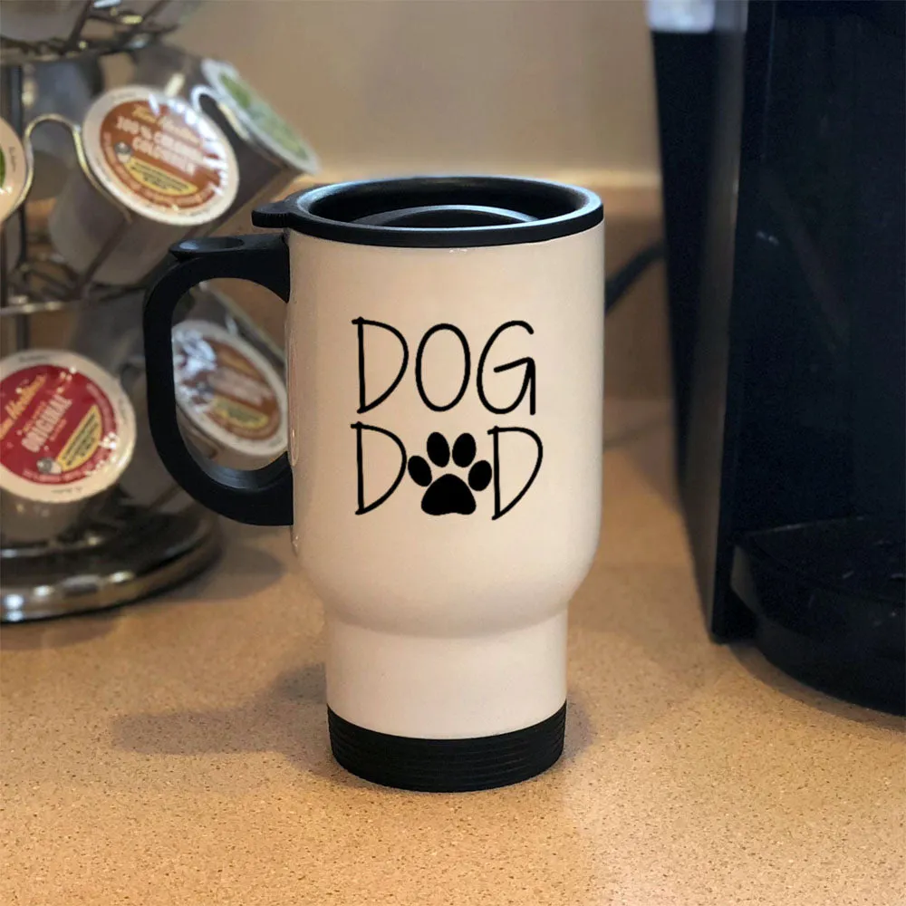 Metal Coffee and Tea Travel Mug Dog Dad