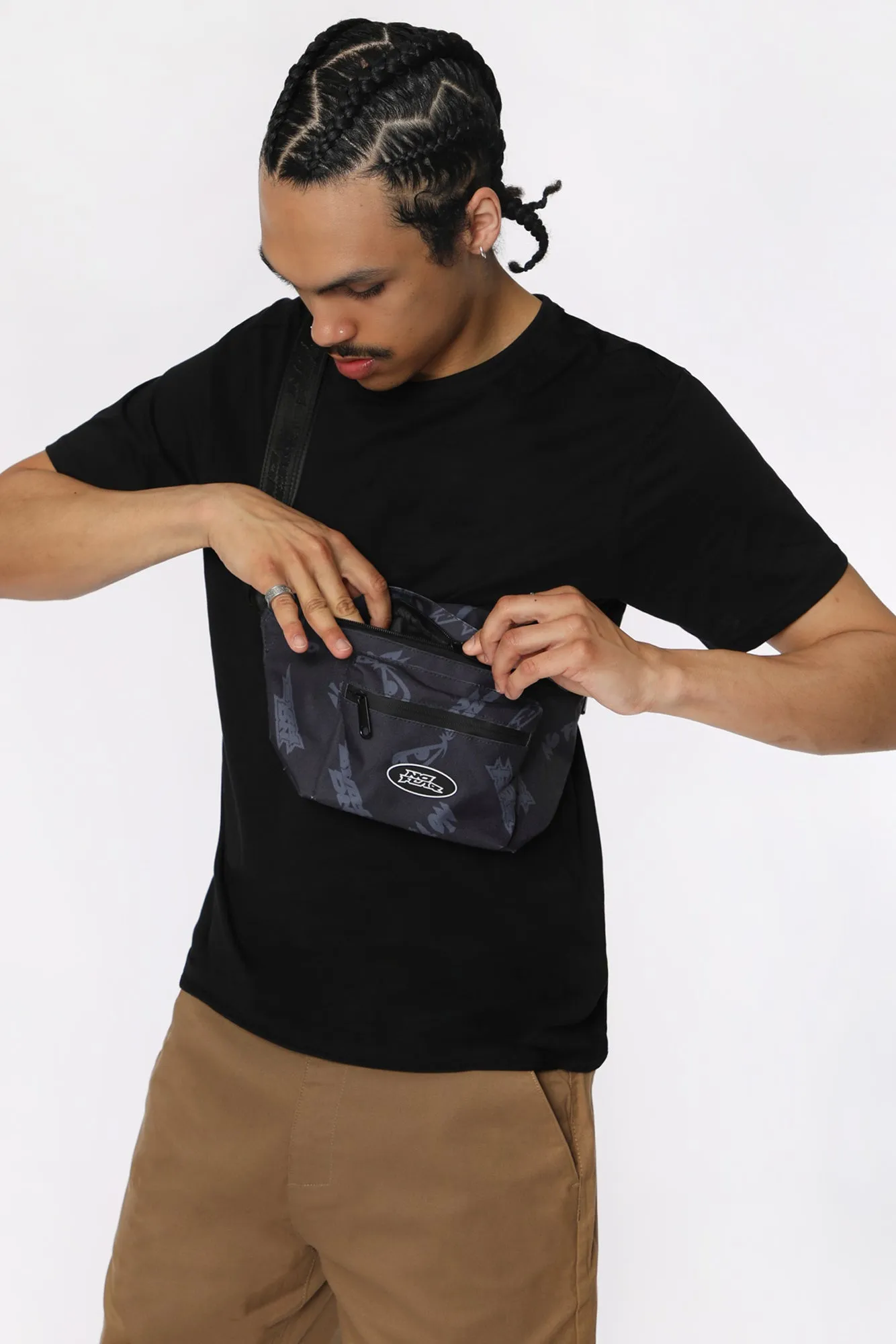 No Fear Logo Print Fanny Pack