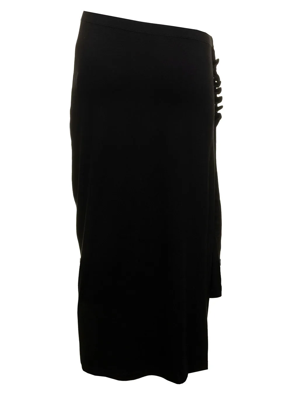 Paco Rabanne Asymmetric High Waist Midi Skirt