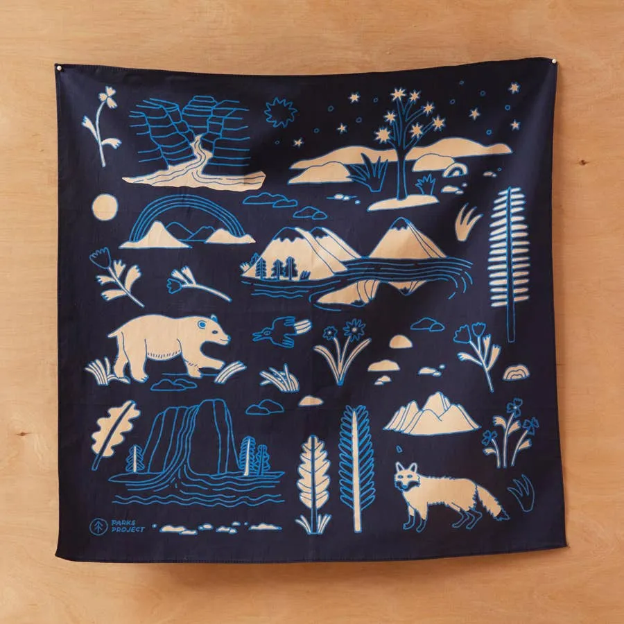 Parks Project Wild Parks Bandana - Navy